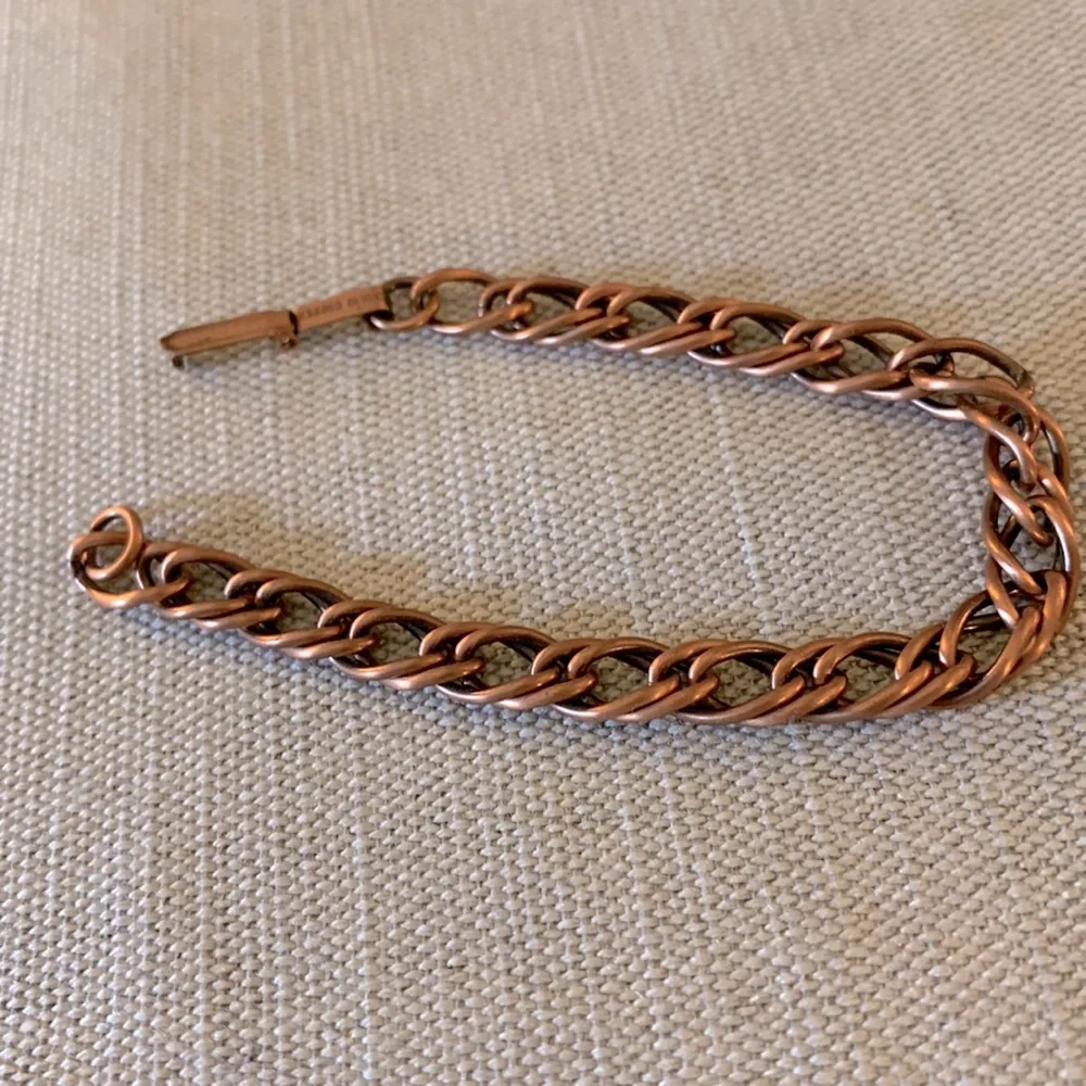 Vintage Solid copper bracket double link style!! - Picture 2 of 5